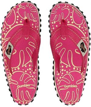 Žabky Gumbies Islander dámske, ružová farba, na plochom podpätku