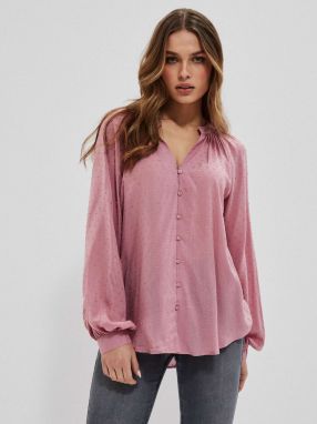 Ružová dámska košeľa Moodo
