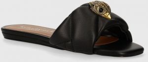 Kožené šľapky Kurt Geiger London Kensington Puff Sandal dámske, čierna farba, 2026600109