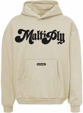 Multiply Apparel Mikina  svetlohnedá / čierna