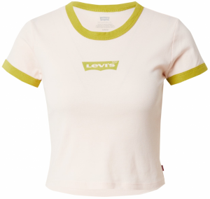 LEVI'S ® Tričko 'Graphic Mini Ringer'  horčicová / pastelovo ružová