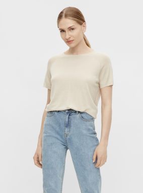 Beige T-shirt with linen . OBJECT Jangie - Women