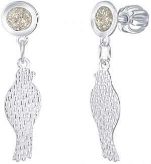 Praqia Jewellery Štýlové strieborné náušnice Birds NA6160_RH