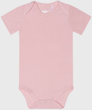 Dievčenské dojčenské body s krátkym rukávom Baby ružové