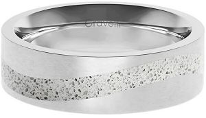 Gravelli Betónový prsteň Curve oceľová / sivá GJRWSSG113 50 mm