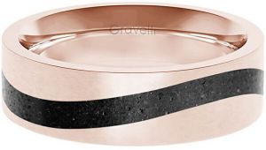 Gravelli Betónový prsteň Curve bronzová / antracitová GJRWRGA113 50 mm