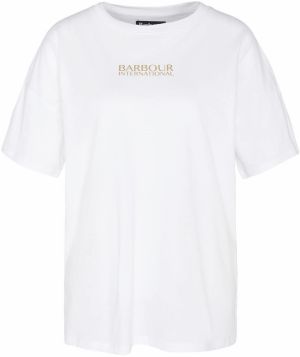 Barbour International Tričko 'Whitson'  zlatá / biela