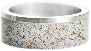 Gravelli Netradičné betónový prsteň Edge Fragments Edition medená / sivá GJRUFCG002 60 mm