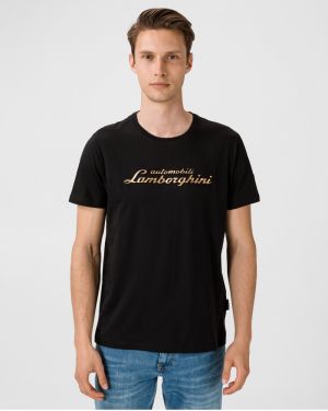 Tričká s krátkym rukávom pre mužov Lamborghini - čierna
