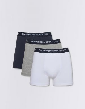 Knowledge Cotton 3-Pack Underwear 1012 Grey Melange