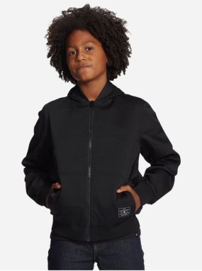 Black Boys Light Hooded Jacket DC Rowdy - Boys