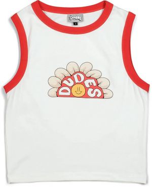 The Dudes Flowa Women Tank Top Off-White