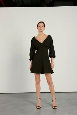 VATKALI Backless Mini Dress Black