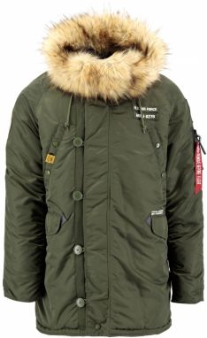 ALPHA INDUSTRIES Zimná bunda 'N3B Airborne'  tmavozelená