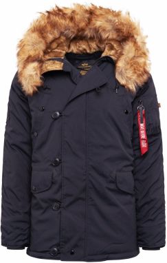 ALPHA INDUSTRIES Zimná parka 'Explorer'  hnedá melírovaná / čierna