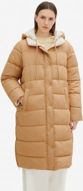Béžový dámsky zimný prešívaný obojstranný kabát Tom Tailor