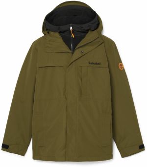 TIMBERLAND Prechodná parka  zelená melírovaná / oranžová / čierna