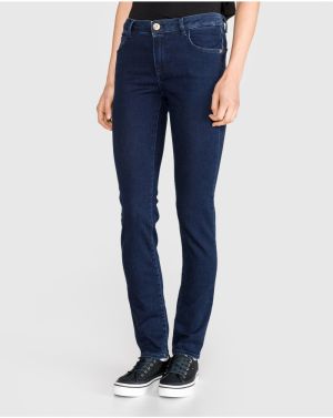 Straight fit pre ženy Trussardi Jeans - modrá
