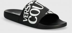 Šľapky Versace Jeans Couture Shelly dámske, čierna farba, 76VA3SQ1 71352 899