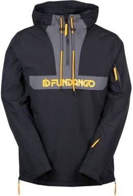 FUNDANGO BURNABY LOGO ANORAK Pánska lyžiarska/snowboardová bunda, čierna, veľkosť