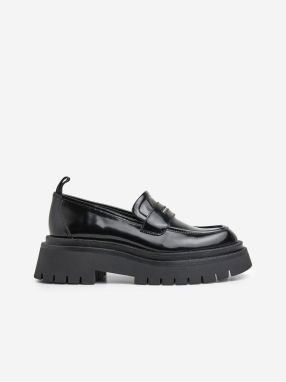 Black women's shiny loafers Pepe Jeans Queen Oxford - Women