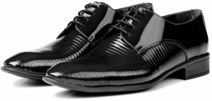 Ducavelli Shine Genuine Leather Men's Classic Shoes Patent Leather.