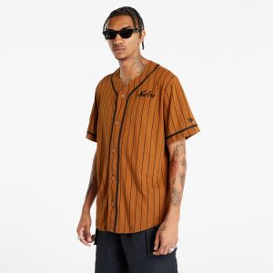 New Era Pinstripe Jersey Tee Brown