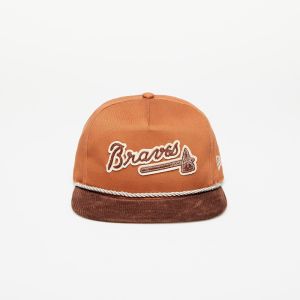 New Era Atlanta Braves Cord Golfer Snapback Cap Brown