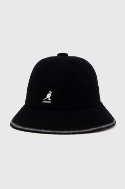 Vlnený klobúk Kangol K3181ST.BO013-BO013, čierna farba, vlnený
