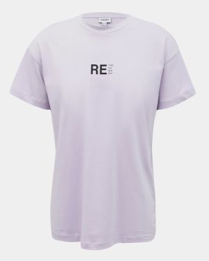 AWARE by VERO MODA Light purple loose T-shirt VERO MODA Obenta - Women