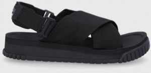 Sandále Shaka dámske, čierna farba, na platforme