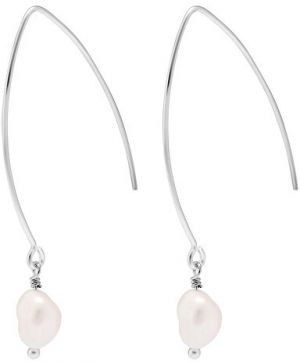 Decadorn Strieborné náušnice s pravými perlami Sea Pearl Dropper Earrings