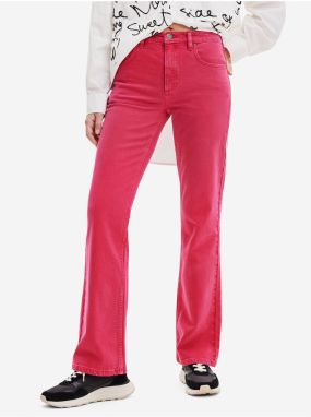 Pink Women's Bootcut Jeans Desigual Oslo - Women