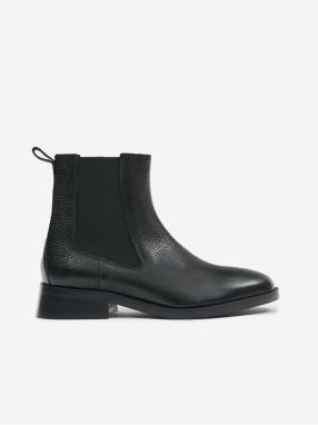 Black women's leather chelsea boots Geox D Tormalina - Women