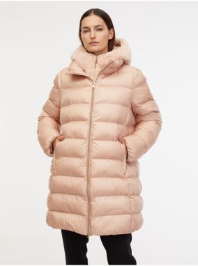 Women's pink quilted coat Geox Desya - Women