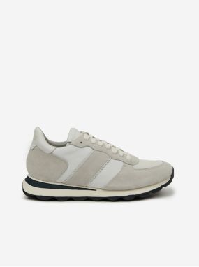 Light Grey Mens Suede Sneakers Geox - Men