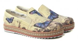 Goby béžové slip on Butterfly Blue