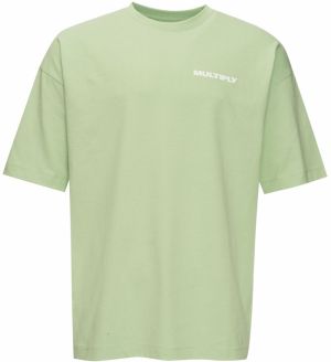Multiply Apparel Tričko  pastelovo zelená / biela