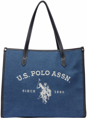 U.S. POLO ASSN. Shopper  modrá denim / biela