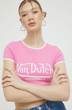 Tričko Von Dutch dámsky, ružová farba
