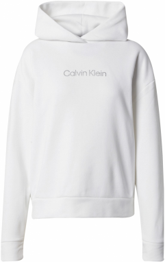 Calvin Klein Mikina 'HERO'  striebornosivá / biela