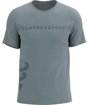 Compressport LOGO SS TSHIRT Pánske tréningové tričko, sivá, veľkosť