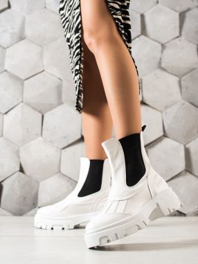 SEASTAR WHITE SLIP-ON ANKLE BOOTS