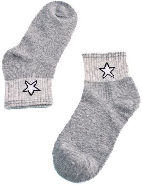 Children's socks Shelvt gray with asterisk