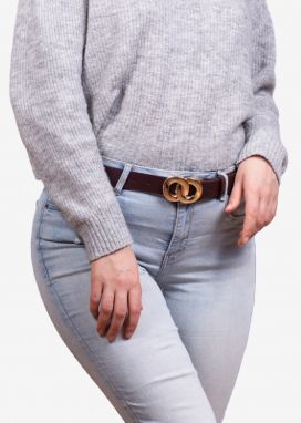 Shelvt women's belt brown