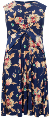 Lauren Ralph Lauren Plus Šaty 'TESSANNE'  béžová / námornícka modrá / zelená / červená