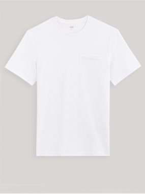 Biele pánske basic tričko Celio Gepopiff