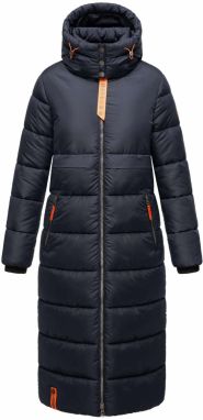 NAVAHOO Zimný kabát  námornícka modrá / oranžová