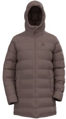 Odlo W ASCENTN-THERMIC HOODED JACKET INSULATED Dámsky páperový kabát, hnedá, veľkosť