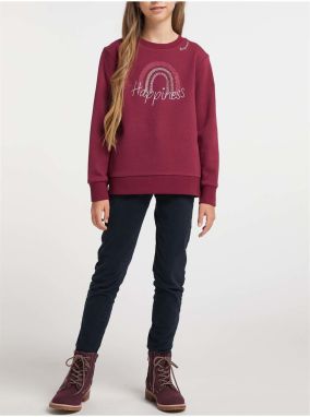 Burgundy girly sweatshirt Ragwear Evka - Girls